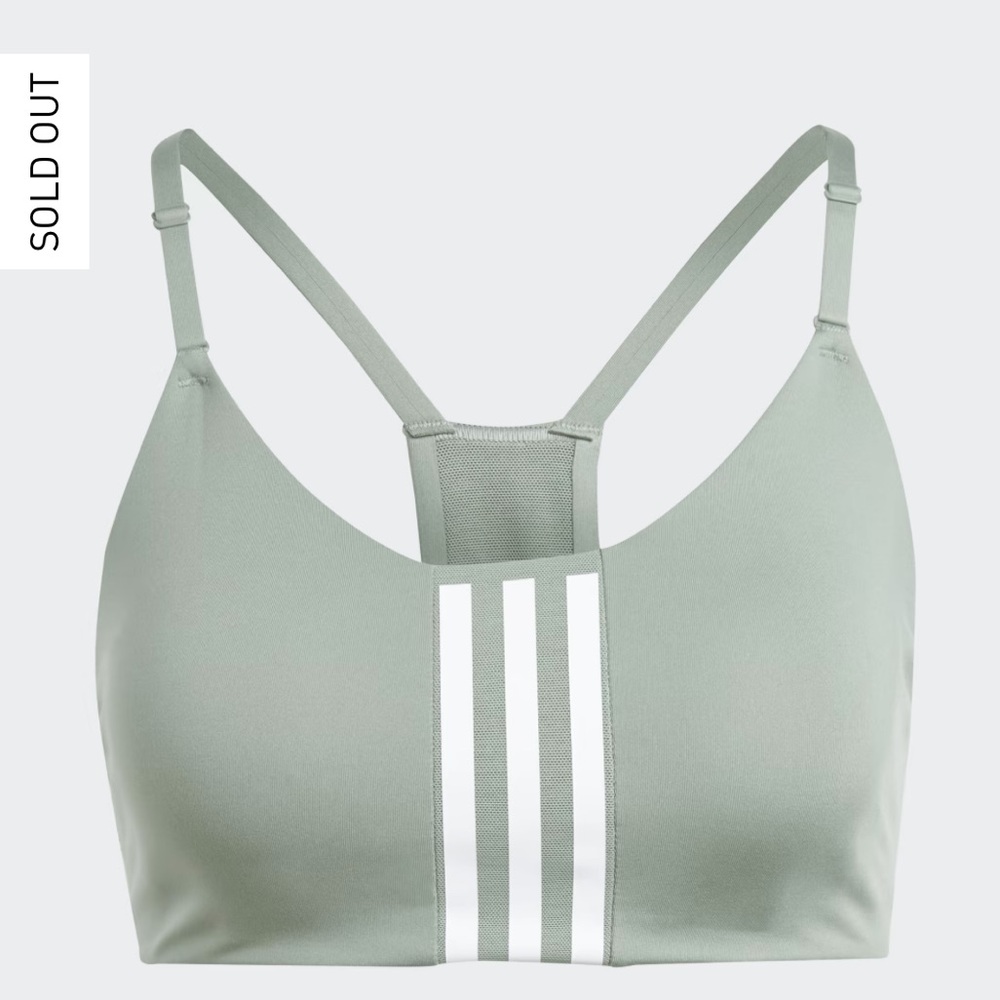 Adidas Green Sports Bra Light Support Racerback
